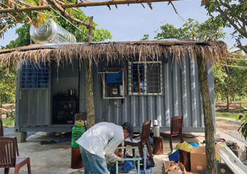 Sistema di pompaggio solare da 750 W in Cambogia